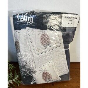 Vintage Cathy Needlecraft Pineapple Hospitality Pillow Kit OPEN PACKAGE